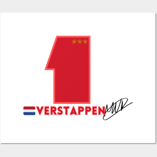 Max Verstappen Number Design Posters and Art